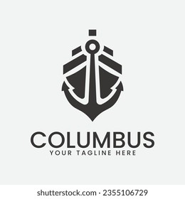 columbus logo vector illustration design