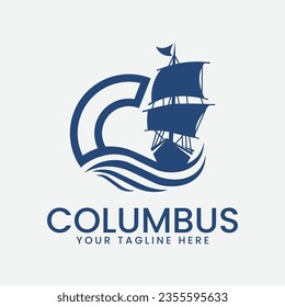 columbus logo vector illustration design