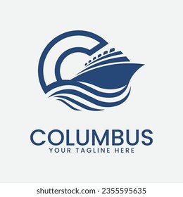 columbus logo vector illustration design