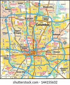 Columbus, Ohio Area Map