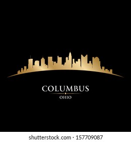 Columbus Ohio city skyline silhouette. Vector illustration