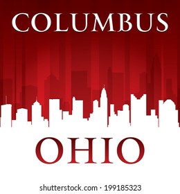 Columbus Ohio City Skyline Silhouette. Vector Illustration