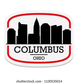 Columbus Ohio Label Stamp Icon Skyline Stock Vector (Royalty Free ...