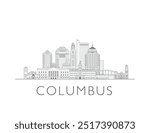 Columbus, Ohio skyline cityscape vector illustration