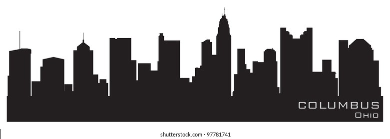 Columbus, Ohio skyline. Detailed vector silhouette
