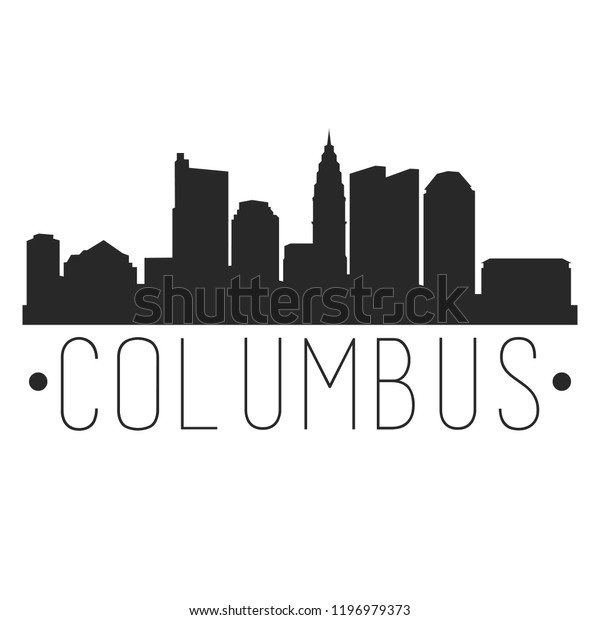 Columbus Ohio Skyline Silhouette City Design Stock Vector (Royalty Free ...