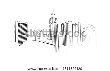 Columbus, Ohio Skyline Vector Illustration