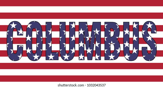 Columbus on USA flag