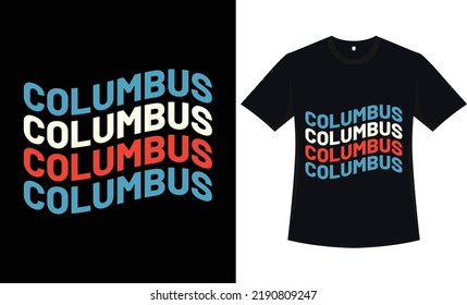  Columbus quotes t-shirt design, vector graphic