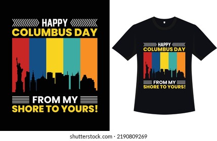  Columbus quotes t-shirt design, vector graphic