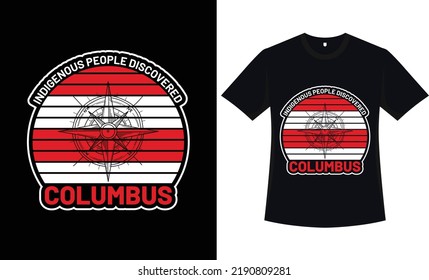  Columbus quotes t-shirt design, vector graphic