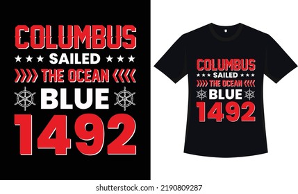  Columbus quotes t-shirt design, vector graphic