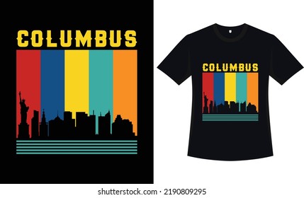  Columbus quotes t-shirt design, vector graphic