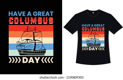  Columbus quotes t-shirt design, vector graphic