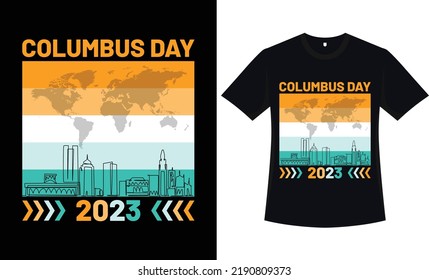  Columbus quotes t-shirt design, vector graphic