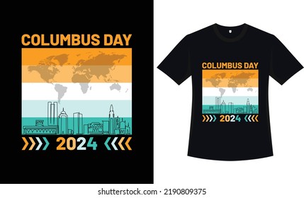  Columbus quotes t-shirt design, vector graphic