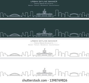 Columbus Single Line Skyline Banner