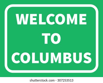Columbus,State of Ohio and State of Georgia road sign background. Vector illustration EPS8