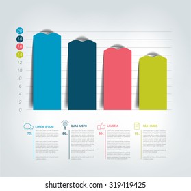 Colummn Chart, graph for infographics.