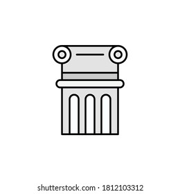 con decoración adornada, icono. Elemento de ilustración educativa. Los signos y símbolos se pueden utilizar para web, logotipo, aplicación móvil, interfaz de usuario, UX en fondo blanco