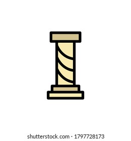 Column architecture icon. Simple color with outline vector elements of architecture icons for ui and ux, website or mobile application