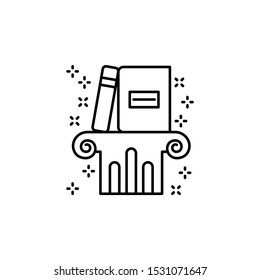 Column books classic icon. Element of literature icon