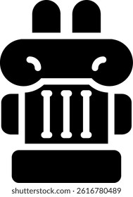 Column Capital Glyph Vector Icon Design