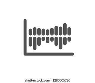 Column chart icon. Financial graph sign. Stock exchange symbol. Business investment. Quality design element. Classic style icon. Vector