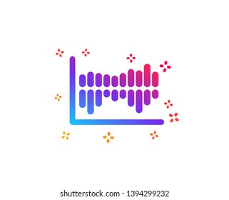 Column chart icon. Financial graph sign. Stock exchange symbol. Business investment. Dynamic shapes. Gradient design column diagram icon. Classic style. Vector