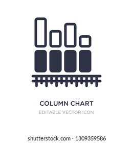 column chart icon on white background. Simple element illustration from Business concept. column chart icon symbol design.
