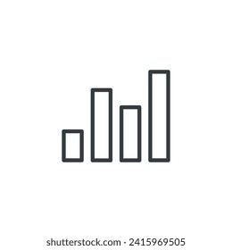 Column chart icon, vector illustration