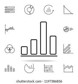 column chart line icon. Chart and diagram icons universal set for web and mobile
