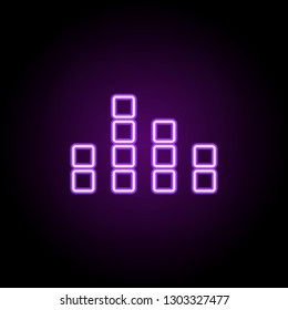 column chart line icon. Elements of Chart and diagram in neon style icons. Simple icon for websites, web design, mobile app, info graphics