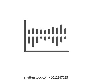 Column chart line icon. Financial graph sign. Stock exchange symbol. Business investment. Quality design element. Editable stroke. Vector