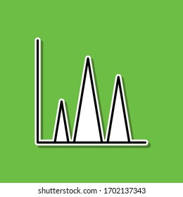 Column chart line sticker icon. Simple thin line, outline vector of chart and diagram icons for ui and ux, website or mobile application