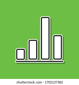 Column chart line sticker icon. Simple thin line, outline vector of chart and diagram icons for ui and ux, website or mobile application