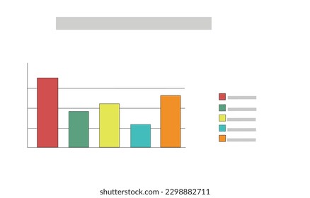 Column chart vector. Bar chart illustration flat vector. Color column chart. Infographic icon.
