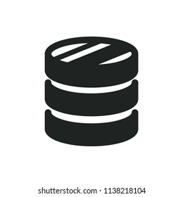 column of coins vector icon