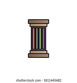 Column color gradient vector icon