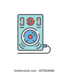 Column color line icon. Podcasting. Editable stroke.