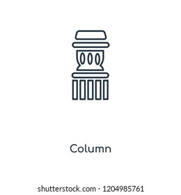 Column concept line icon. Linear Column concept outline symbol design. This simple element illustration can be used for web and mobile UI/UX.
