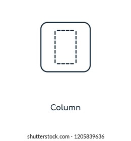 Column concept line icon. Linear Column concept outline symbol design. This simple element illustration can be used for web and mobile UI/UX.