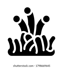 column coral glyph icon vector. column coral sign. isolated contour symbol black illustration