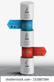 column for data presentation / creative vector infographics / can be used as a timeline