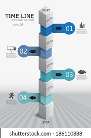 column for data presentation / creative vector infographics / can be used as a timeline