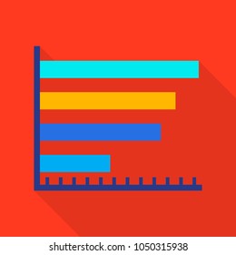 Column diagram icon. Flat illustration of column diagram vector icon for web