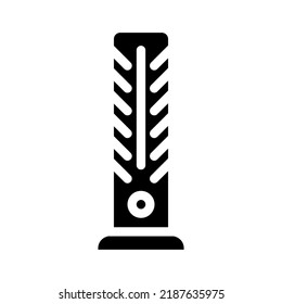 -Spalte Fächer-Glyphsymbol-Vektorgrafik. Spaltenlüfterzeichen. einzelne Symbolillustration