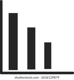 Column Graph Black Vector Design EPS10