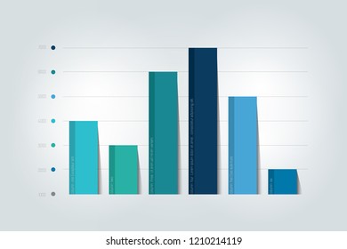 Column graph, chart template for infographics.