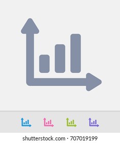 Column Graph Progression - Granite Icons. A professional, pixel-perfect icon.